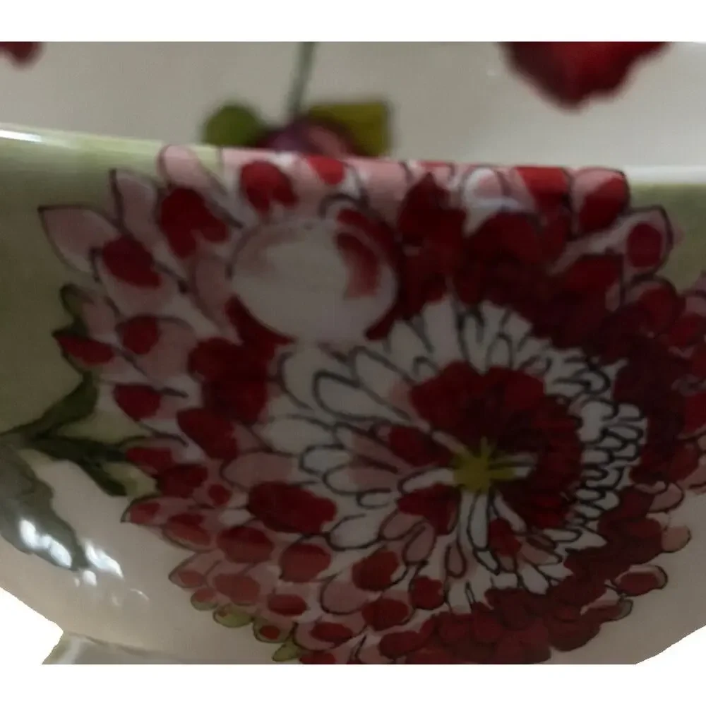 World Market Floral Pedestal Bowl Small